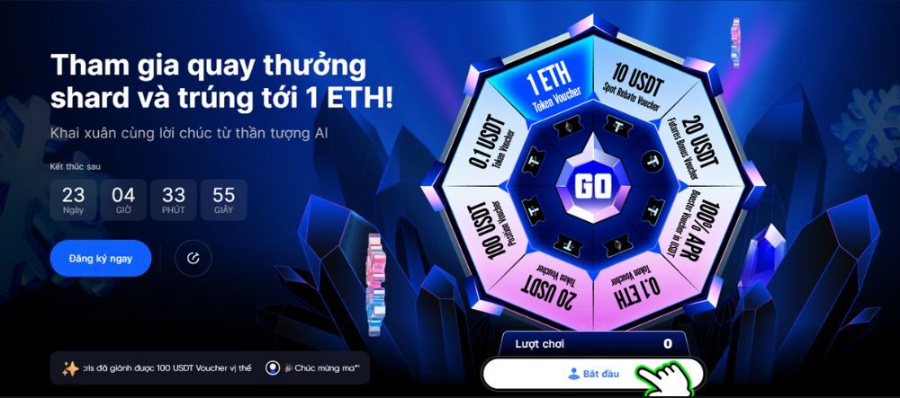 Cơ hội nhận 1 ETH và hàng ngàn USDT
