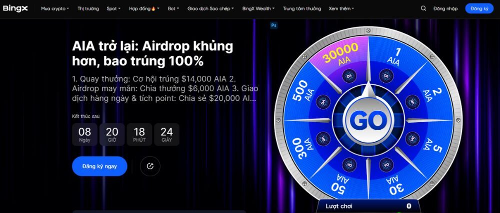 Sự kiện AIA trên BingX